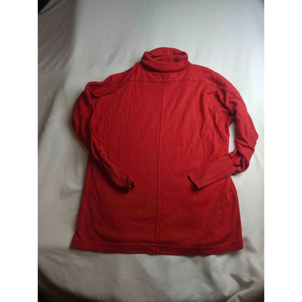 Casual Corner Sweater Womens Small Red Knit Turtleneck Pullover Long Sleeve